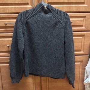 H&M Dark Charcoal Ribbed Mock Neck Sweater